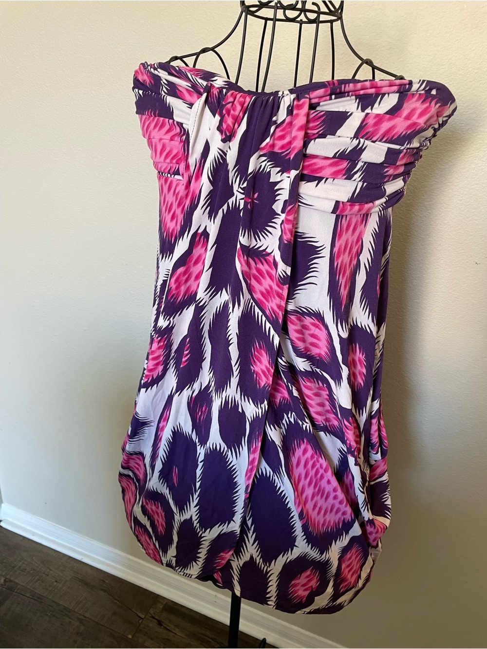 Rubber Ducky Productions, Inc. Strapless Mini Dress in Purple and Pink